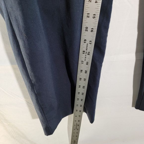 Navy Blue High-Waisted Pixie Skinny Pants Secret Smooth Pockets Women 18 - Picture 8 of 8